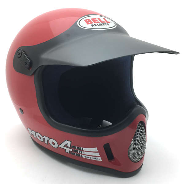 匣 純正バイザー付 Bell Moto4 Red 57cm 海外直輸入中古項目 フルフェイスヘルメットアメリカンオフロードモトクロスvmxダートトラッカートレールスクランブラーエンデューロベルモト4レッド赤色s Mサイズ ヴィンテージvintageクラシック単車旧車ライダービンテージバイク