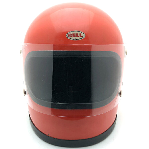 BHV遮蔽物付 BELL STAR ORANGE 60糎 【外国で直輸入中古品】フルフェイスヘルメット アメリカン 族地獄 オンロード 呼びりん はやりっ児 オレンジ色 オレンジ色 L大きさ
