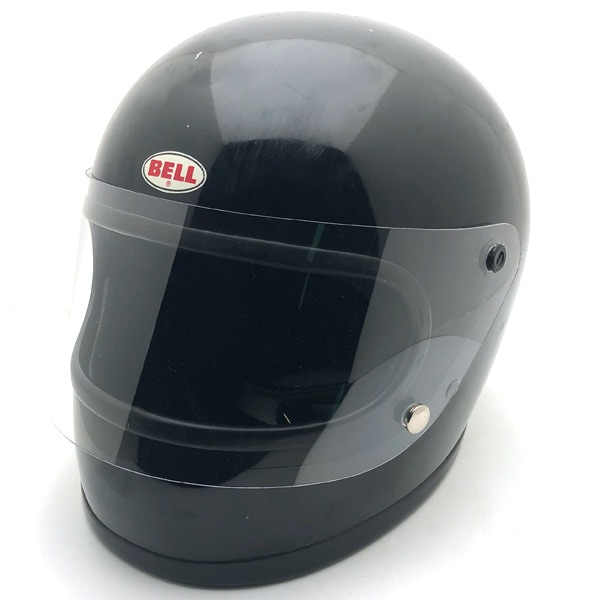 BHVシールド付 BELL STAR 2 BLACK 57cm 【海外直輸入中古品】フルフェイスヘルメット アメリカン 族ヘル オンロード ベル スター2 ブラック 黒色 S～Mサイズ