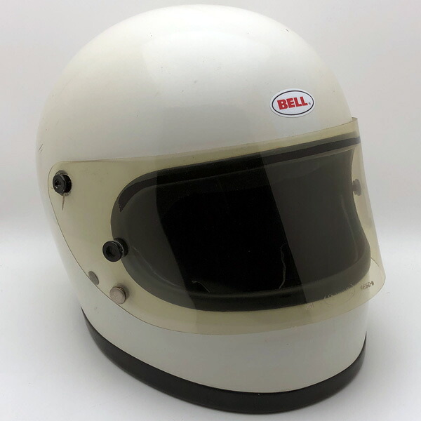 完全無欠遮蔽物付 BELL STAR 2 WHITE 58糎 【外国で直輸入中古品】フルフェイスヘルメット アメリカン 族地獄 オンロード 呼びりん はやりっ子2 白いこと 白いこと M大いさ