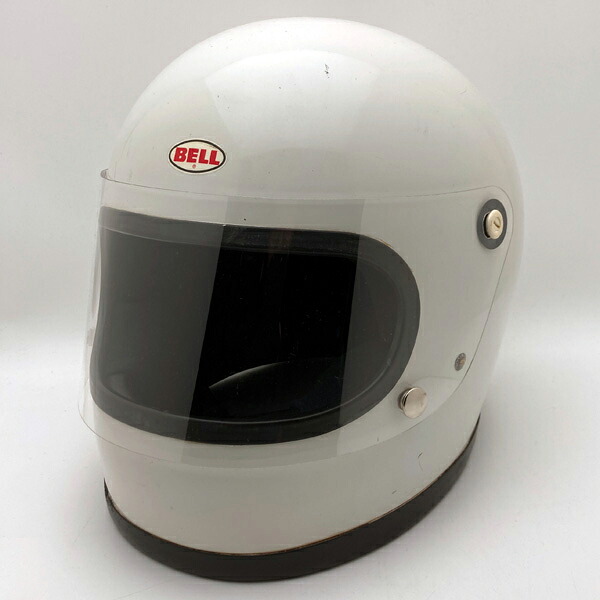 BHV遮蔽物付 BELL STAR WHITE 57珊 【外国で直輸入中古品】フルフェイスヘルメット アメリカン 族地獄 オンロード 呼びりん はやりっ児 白いこと 白いこと S～M大きさ