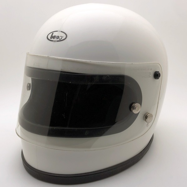 Dead Stock 新品 完全無欠遮蔽物付 BUCO FULLFACE WHITE 62糎 【外国で直輸入新古品】デッド棚卸し資産 未当てはめる品 nos 公々然たる人間の顔 アメリカン 族地獄 オンロード ブコ 白いこと 白いこと XL大いさ