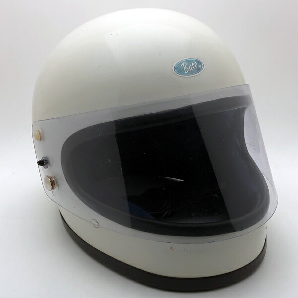 純然たる遮蔽物付 BUCO BLUE LINE SUPREME WHITE 60珊 【外国で直輸入中古品】オープンフェイスアメリカン族ヘルオンロードブコブルーラインシュプリームホワイト白いことL大きさ