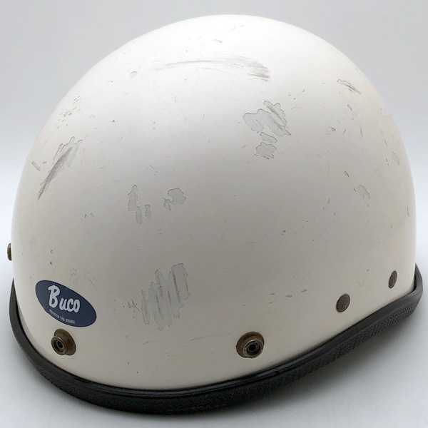 60\u0027s BUCO DEFENDER WHITE 【外国で直輸入中古品】二分の一安全帽 半旗がしら 半帽 半地獄 ブコ ディフェンダー 白いこと 白いこと 無償性大きさ