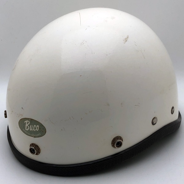 完全無欠頤優勝杯付 60\u0027s BUCO DEFENDER WHITE 【外国で直輸入中古品】二分の一安全帽 半旗がしら 半帽 半地獄 ブコ ディフェンダー 白いこと 白いこと 無償性大いさ