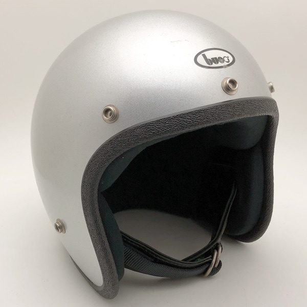 Dead Stock 新品 箱付 BUCO SILVER 52cm 【海外直輸入新古品】デッドストック 未使用品 nos スモールジェットヘルメット オープンフェイス アメリカン ブコ シルバー 銀色 XXSサイズ