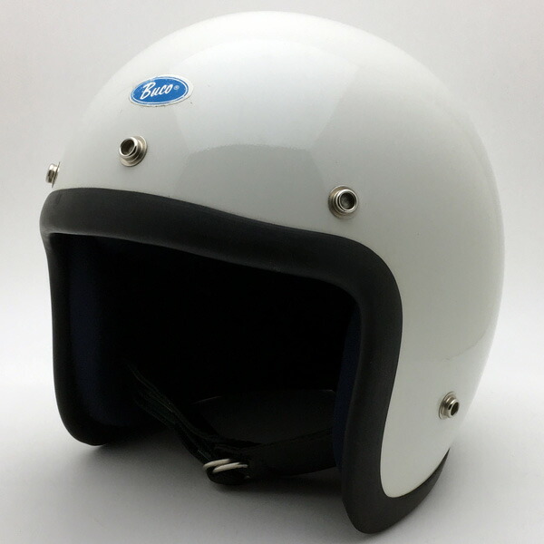 Dead Stock 新品 箱付 BUCO BLUE LINE GT WHITE 58珊 【外国で直輸入新古品】デッド店卸し資産未当て嵌める品nosスモールジェットヘルメットオープンフェイスアメリカンブコブルーラインGT白いこと白いことM大きさ