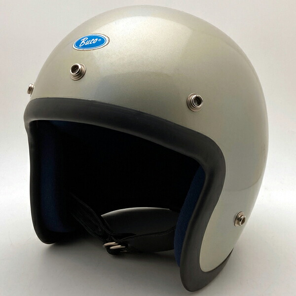Dead Stock 新品 箱付 BUCO BLUE LINE GT SILVER ヤレ 60珊 【外国で直輸入新古品】デッド店卸し資産未当て嵌める品nosスモールジェットヘルメットオープンフェイスアメリカンブコブルーラインGTしろがね色しろがね色L大きさ