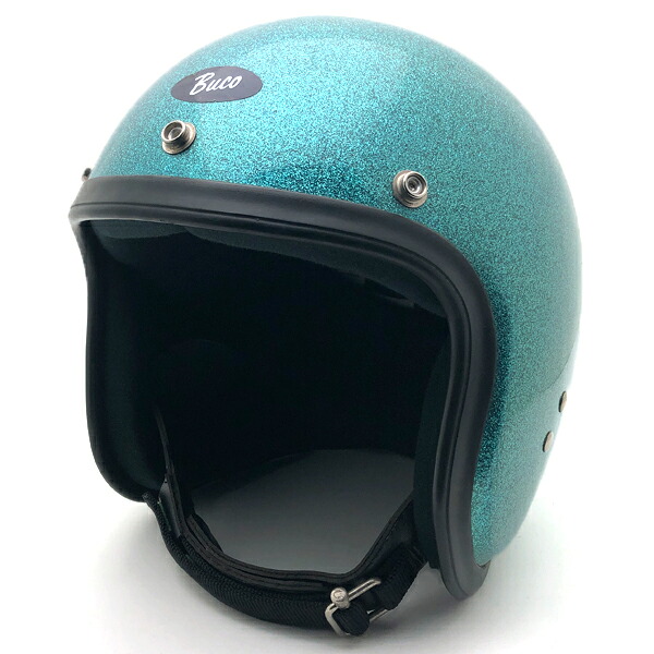 Dead Stock 新品 箱付 60\u0027s W同盟罷工一回り BUCO INTERNATIONAL すべり出し型 GREEN METALFLAKE 59珊 【外国で直輸入新古品】デッド店卸し資産未当て嵌める品nosスモールジェットヘルメットオープンフェイスアメリカンブコインターナショナルグリーン緑であることラメメタルフレークM～L大きさ
