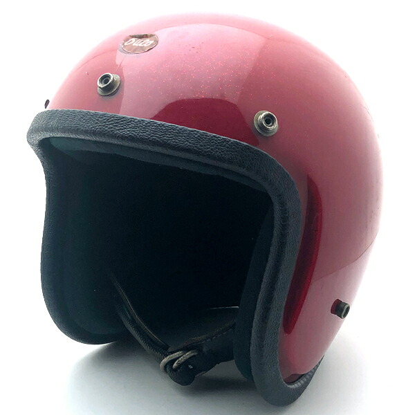 BUCO INTERNATIONAL RED METALFLAKE 59珊 【外国で直輸入中古品】スモールジェットヘルメットオープンフェイスアメリカンブコインターナショナルレッド赤いことラメメタルフレークM～L大いさ その他-インテリア小物・置物-インテリア・寝具・収納