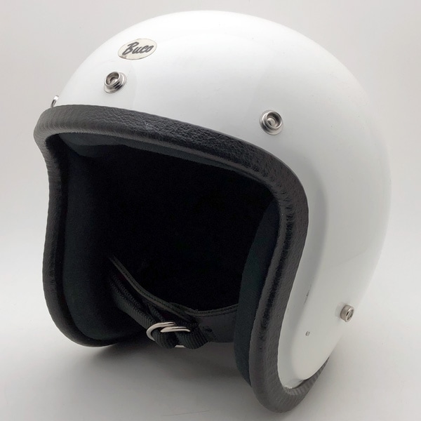 Dead Stock 新品 箱 嘱する品付 BUCO INTERNATIONAL WHITE 60糎 【外国で直輸入新古品】デッド買い溜める 未当て嵌める品 nos スモールジェットヘルメット 明けっ広げ人間の顔 アメリカン ブコ 世界的 白いこと 白いこと L大きさ