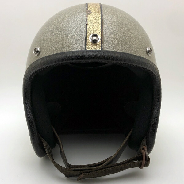 BUCO GT SILVER METALFLAKE 59珊 【外国で直輸入中古品】スモールジェットヘルメット 開けはなし人間の顔 アメリカン ブコ しろがね色 しろがね色 ラメメタルフレーク M～L大きさ