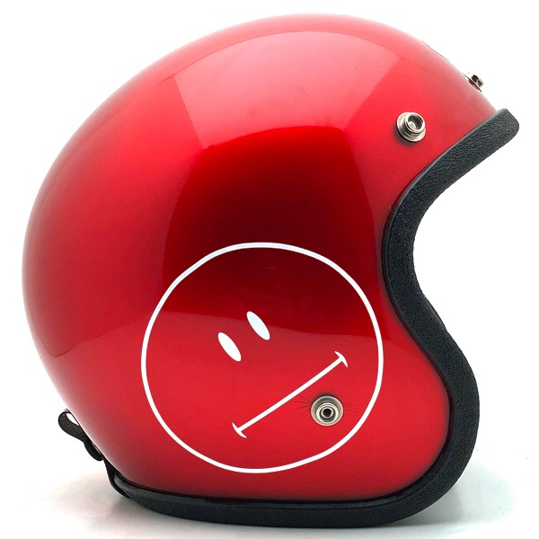 Dead Stock 新品 BUCO ENDURO BRAIN DEAD SMILE RED METALLIC 56cm 【海外直輸入新古品】デッドストック 未使用品 nos スモールジェットヘルメット オープンフェイス アメリカン ブコ エンデューロ レッド 赤色 ブレインデッドスマイル Sサイズ