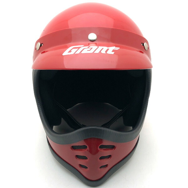 Dead Stock 新品 純然たるバイザー付 GRANT MOTO RED 56珊 【外国で直輸入新古品】デッド店卸し資産未当て嵌める品nosフルフェイスヘルメットオフロードモトクロスvmxダートトラッカートレールスクランブラーエンデューログラントモトレッド赤いことS大きさ