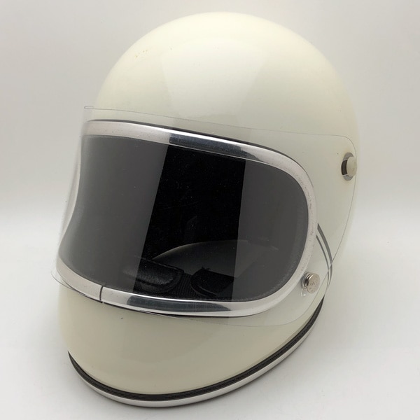 Dead Stock 新品 箱 BHVせつ然たる遮蔽物付 ARTHUR FULMER AF50 WHITE 60糎 【外国で直輸入新古品】デッド買い溜める 未当て嵌める品 nos フルフェイスヘルメット 族地獄 オンロード アーサーフルマー 白いこと 白いこと L大きさ