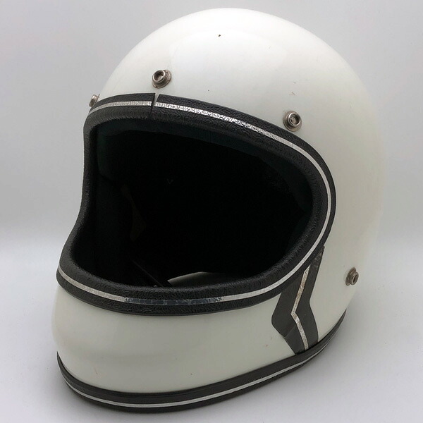 FULLFACE WHITE 59cm 【海外直輸入中古品】フルフェイスヘルメット 族ヘル オンロード ホワイト 白色 M～Lサイズ