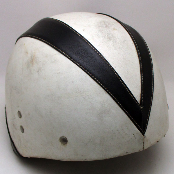 60's SHOEI D-10 WHITE × BLACK 58cm 【海外直輸入中古品】ハーフヘルメット半キャップ半帽半ヘルホワイト白色ブラック黒色Mサイズ