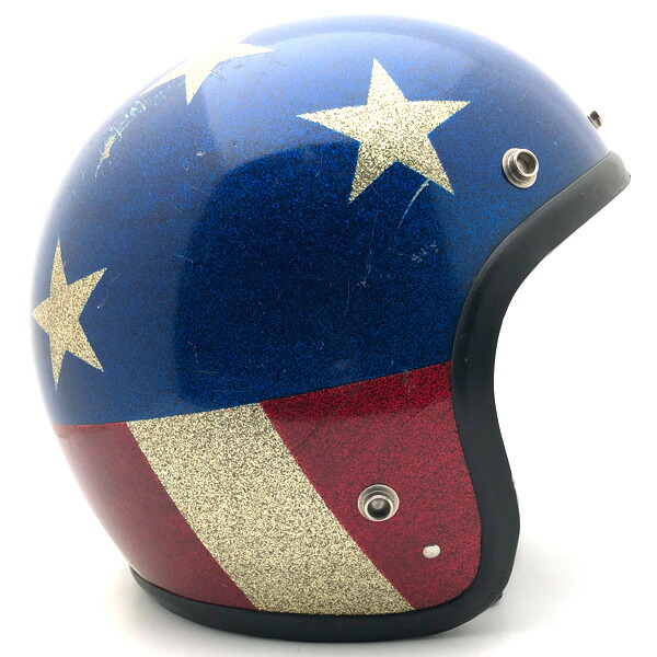 楽天市場】USA製 60s ビンテージ ジェット ヘルメット 青系ラメ L