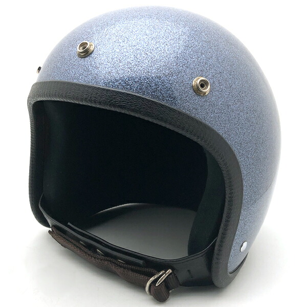 Dead Stock 新品 60\u0027s W同盟罷工一回り  ICE BLUE METALFLAKE 59珊 【外国で直輸入新古品】デッド店卸し資産未当て嵌める品nosスモールジェットヘルメットオープンフェイスアメリカンアイスブルー青碧ラメメタルフレークM～L大きさ