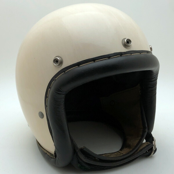 Dead Stock 新品 60\u0027s McHAL SPEEDWAY 革巻リム WHITE 56珊 【外国で直輸入新古品】デッド店卸し資産未当て嵌める品nosスモールジェットヘルメットオープンフェイスアメリカンマックホールスピードウェイホワイト白いことS大きさ