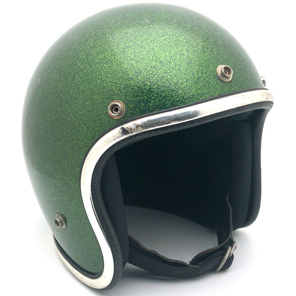 ARTHUR FULMER AF40 GREEN METALFLAKE 60珊 【外国で直輸入中古品】 スモールジェットヘルメット 開けはなし人間の顔 アメリカン アーサーフルマー 緑であること 緑であること ラメ 金属元素フレーク L大きさ
