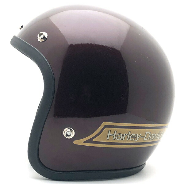 HARLEY-DAVIDSON MODEL A MAROON 59糎 【外国で直輸入中古品】 スモールジェットヘルメット 公々然たる人間の顔 アメリカン ハーレーダビッドソン マルーン 赤銅色 M～L大いさ