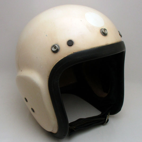 60\u0027s McHAL SPEEDWAY WHITE 55糎 【外国で直輸入中古品】スモールジェットヘルメットオープンフェイスアメリカンマックホールスピードウェイホワイト白いことXS～S大きさ