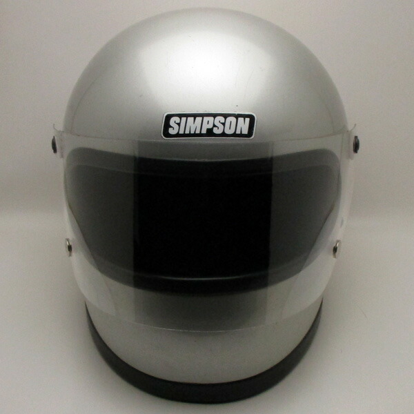 【お通貨価値見直しました】BHV遮蔽物付 SIMPSON M80 SILVER 58珊 【外国で直輸入中古品】フルフェイスヘルメット 族地獄 オンロード シンプソン model80 ひな形80 しろがね色 しろがね色 M大きさ