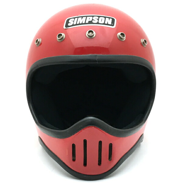 SIMPSON M50 RED 58糎 【外国で直輸入中古品】フルフェイスヘルメット オフロード モトクロス vmx ダートトラッカー トレール スクランブラー エンデューロ シンプソン model50 青写真50 赤いこと 赤いこと M大きさ