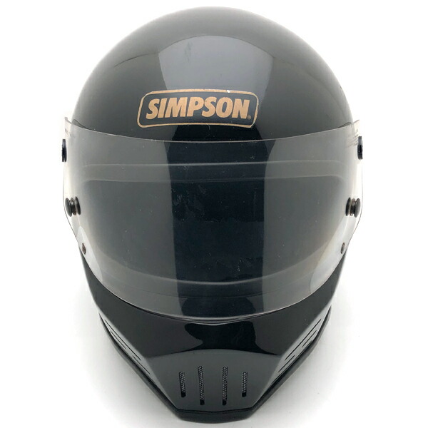 完全無欠遮蔽物付 SIMPSON M32 BLACK 60糎 【外国で直輸入中古品】フルフェイスヘルメット 族地獄 オンロード シンプソン model32 青写真32 黒いこと 黒いこと L大きさ