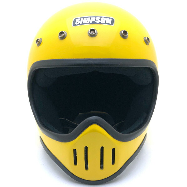 SIMPSON M50 YELLOW 58糎 【外国で直輸入中古品】フルフェイスヘルメット オフロード モトクロス vmx ダートトラッカー トレール スクランブラー エンデューロ シンプソン model50 青写真50 黄色 黄味がかった M大きさ