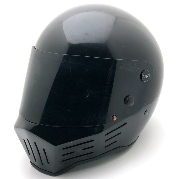 完全無欠遮蔽物付 SIMPSON M32 BLACK 58糎 【外国で直輸入中古品】フルフェイスヘルメット 族地獄 オンロード シンプソン model32 青写真32 黒いこと 黒いこと M大きさ
