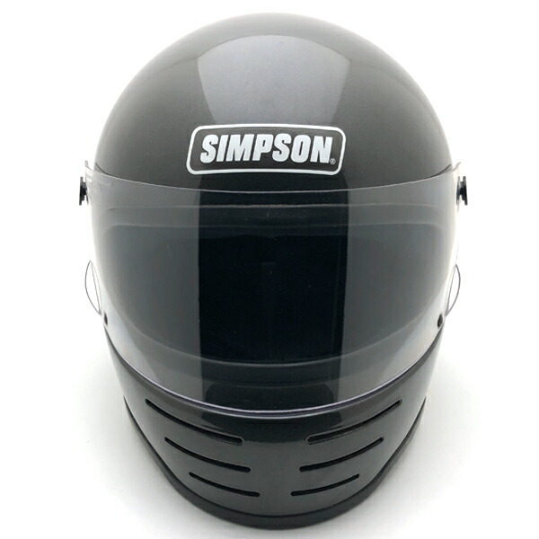 BHV遮蔽物付 SIMPSON M62 GUNMETAL 59珊 【外国で直輸入中古品】フルフェイスヘルメット 族地獄 オンロード シンプソン model62 ひな形62 火器金属元素 ガンメタリック 丹銅色 筒金色 gray 薄墨色 silver しろがね色 M～L大きさ