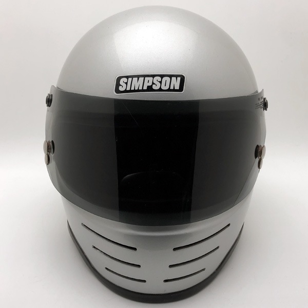 Dead Stock 新品 完全無欠遮蔽物付 SIMPSON M61 SILVER 58糎 【外国で直輸入新古品】デッド棚卸し資産 未当てはめる品 nos フルフェイスヘルメット オフロード モトクロス vmx ダートトラッカー トレール スクランブラー エンデューロ シンプソン model61 真似形61 しろがね色 しろがね色 M大いさ