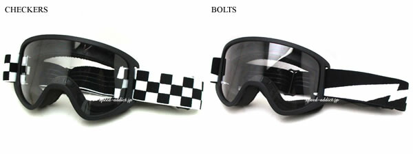 Biltwell Mens Motorcycle Moto 2.0 Goggles Lightning Bolt Black//White