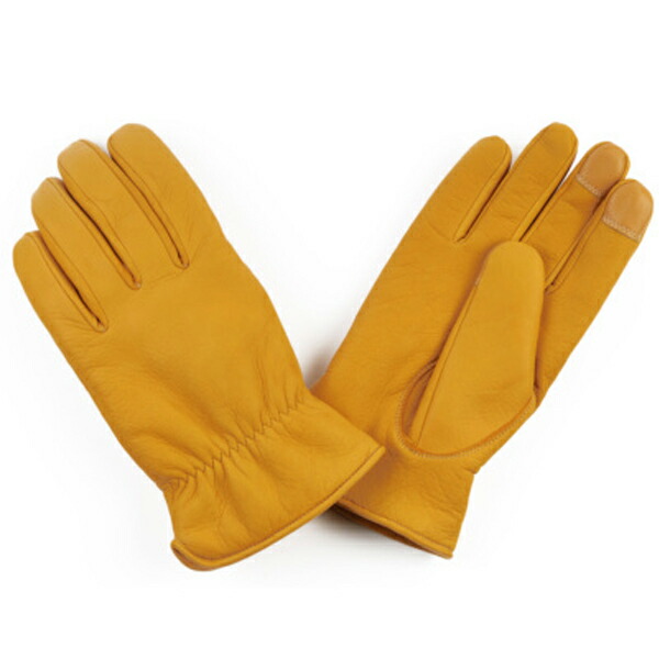 GMG DEER SKIN GLOVE THINSULATE GMG-11（GMGディアスキングローブシンサレートGMG-11）GOLD ゴールド 金 黄色 手袋 グローブ ウインターグローブ 鹿革 鹿皮 レザー 本革 裏地あり 国産 防寒 防風 スマートフォン対応 タッチパネル対応