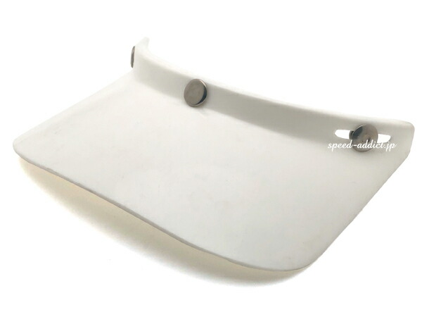 70's VINTAGE DUCK BILL VISOR（70sビンテージダックビルバイザー）WHITE 白 ホワイト 3snap 3スナップ 当時物 汎用 保護 ジェットヘルメット ヴィンテージヘルメット bell ベル 500tx 500-tx r-t rt エンデューロ buco ブコ resistal gt