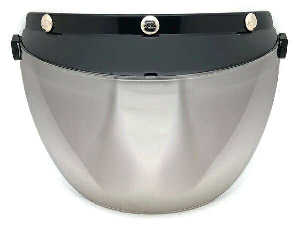 DIN MARKET RT-1N FLIP UP SHIELD（ディンマーケットRT-1Nフリップアップシールド）BLACK × FLASH MIRROR フラッシュミラー ミラーレンズ ミラー 黒 バイザー 開閉式 可動式 跳ね上げ式 はね上げ式 ラチェット式 スクリーン 日差し対策
