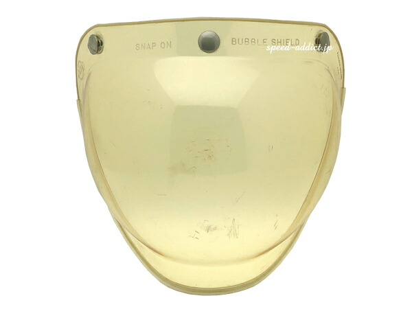 70's VINTAGE ADI PAULSON TRIM BUBBLE SHIELD（70sビンテージポールソントリムバブルシールド）CLEAR 【海外直輸入中古品】クリア 透明 汎用 保護 ヘルメットシールド ジェットヘルメット レトロ 3スナップ 防風 500tx rt supermagnum