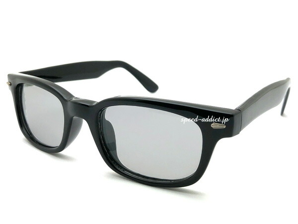 CLASSIC SQUARE NARROW WELLINGTON SUNGLASS クラシックスクエアナローウェリントンサングラス BLACK ×  LIGHT SMOKE ブラックライトスモーク黒縁伊達眼鏡ベーシックスタイリッシュ小顔効果軽量紫外線カットアイウェアユニセックス 【正規品直輸入】