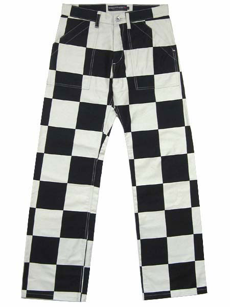 MARK&LONA⭐︎ 希少⭐︎スター混合チェック柄パンツ 楽天市場】CHECKER PANTS（チェッカーパンツ）WHITE × BLACK ベイカー