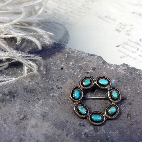 【楽天市場】Needle Point Turquoise Brooch（ニードルポイント ターコイズ ブローチ） indian jewelry