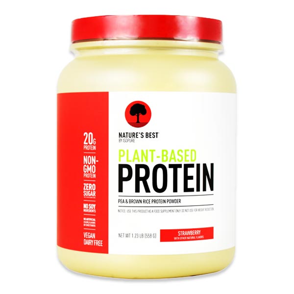 【楽天市場】プラントベース プロテインパウダー ストロベリー味 558g （1.23bs）20回分 Isopure（アイソピュア）PLANT