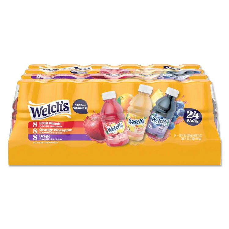 【アメリカコストコ品】ウェルチ ジュースドリンク バラエティパック 24本入り Welch's Juice Drink, Variety Pack, 約295ml 10fl oz, 24-count【お取り寄せ商品】【合わせて買いたい】