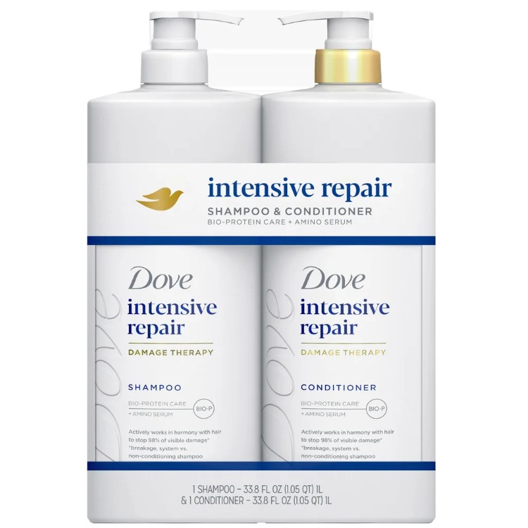【アメリカコストコ品】ダヴ インテンシブリペア ダメージケア シャンプー＆コンディショナー セット 1L Dove Intensive Repair Damage Therapy Shampoo & Conditioner Set, 33.8 fl oz 【お取り寄せ商品】