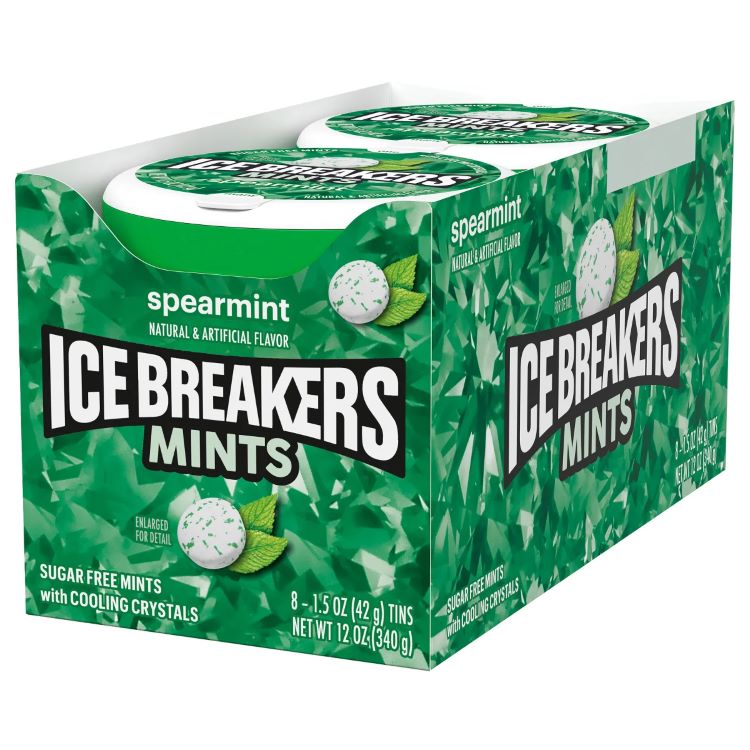 【アメリカコストコ品】アイスブレーカーズミント スペアミント 約42g 8個入り Ice Breakers Mints, Spearmint, 1.5 oz, 8-count【お取り寄せ商品】【合わせて買いたい】