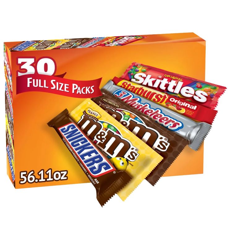 【アメリカコストコ品】M&M's スキットルズ その他キャンディバー バラエティパック フルサイズ 30 個入り M&M's, Skittles and More Candy Bars, Variety Pack, Full Size, 30-count【お取り寄せ商品】【合わせて買いたい】｜アメリカサプリ専門スピードボディ