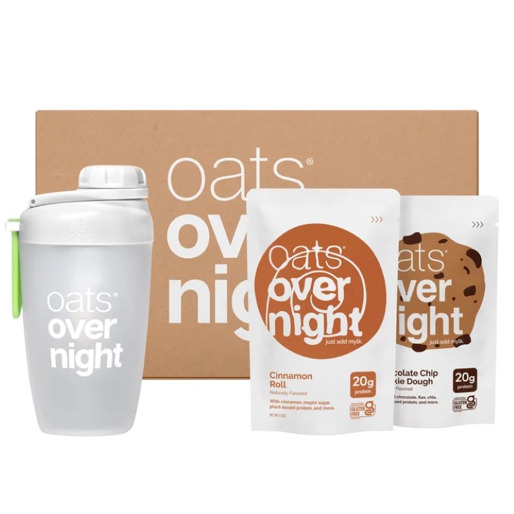 オーツオーバーナイト プロテインシェイク クッキードウ＆シナモンロール 14食セット Oats Overnight, 20g Protein Shake, Cookie Dough & Cinnamon Roll 14-pack 【お取り寄せ商品】｜アメリカサプリ専門スピードボディ
