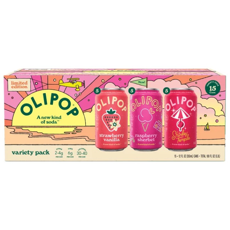 オリポップ ソーダ スプリングバラエティパック 約355mL 15本入り Olipop Soda, Spring Variety Pack, 12 fl oz, 15-count 【お取り寄せ商品】｜アメリカサプリ専門スピードボディ