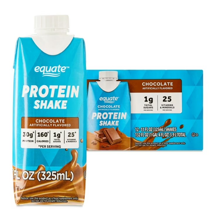エクエート プロテインシェイク チョコレート 325mL 12本 Equate Protein Shake, Chocolate, 11 fl oz, 12 Count 【お取り寄せ商品】